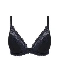Wacoal – biustonosz plunge Embrace Lace – czarny