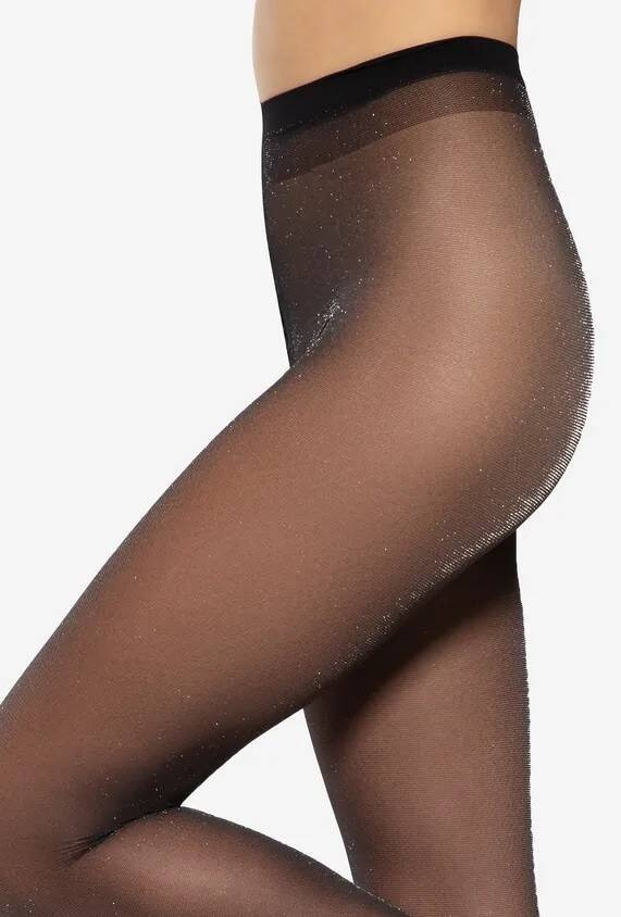 Rajstopy Nais Lurex 20 Den - nero.silver
