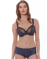 Fearne szorty - czarno-fioletowe WYPRZEDAŻ