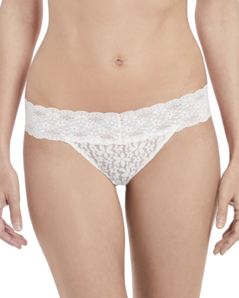 Halo Lace stringi - kremowe/ecru