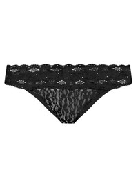 Halo Lace stringi - czarne