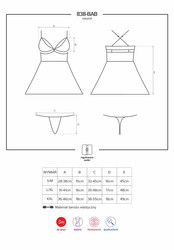 838-Bab-3 Babydoll Ze Stringami Obsessive