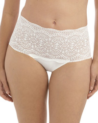 Lace Ease figi z wysokim stanem - ecru ONE SIZE