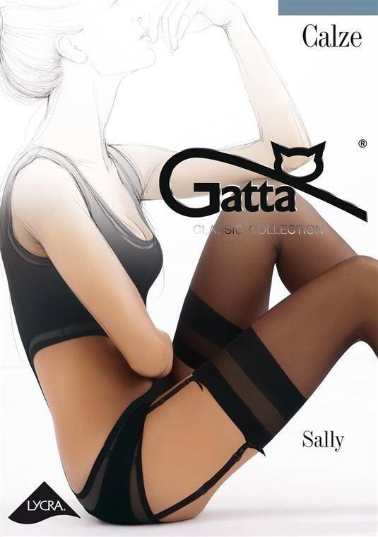 Pończochy Sally Lycra Do Paska - beige