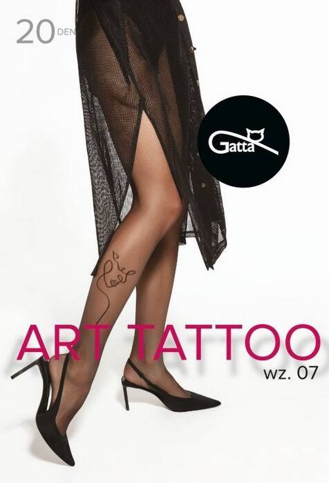Rajstopy Art Tattoo 20 Den W.07 - nero