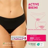 Majtki menstruacyjne Active Bikini - beżowe