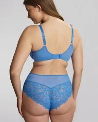 Allure majtki z wysokim stanem - niebieskie - Panache