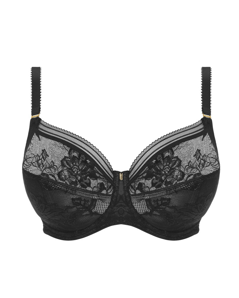 Fusion Lace biustonosz koronkowy full cup - czarny